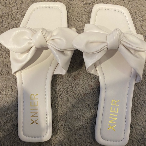 SHEIN Shoes - White bow sandals